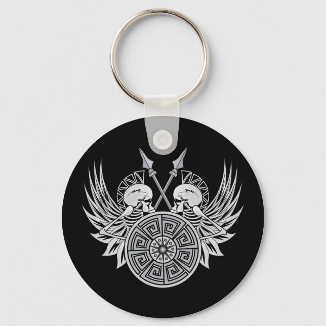 Warrior Skulls Keychain (Front)