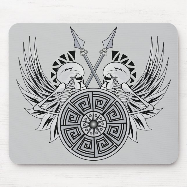 Warrior Skulls Mouse Pad (Front)