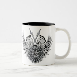 Warrior Skulls Two-Tone Coffee Mug
