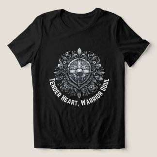 Warrior Soul Tee - Floral Viking Shield