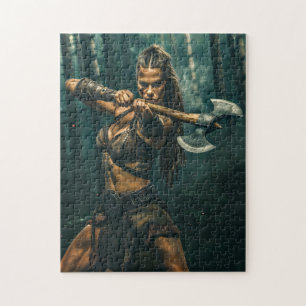 Warrior Spirit of Viking Woman Channeling Jigsaw Puzzle