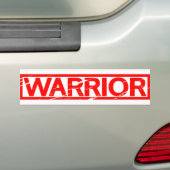 Warrior Stamp Bumper Sticker (On Car)