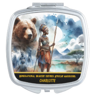 Warrior stands strong against nature compact mirror