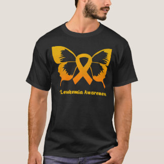 Warrior Support Squad A Orange Butterfly Leukemia  T-Shirt