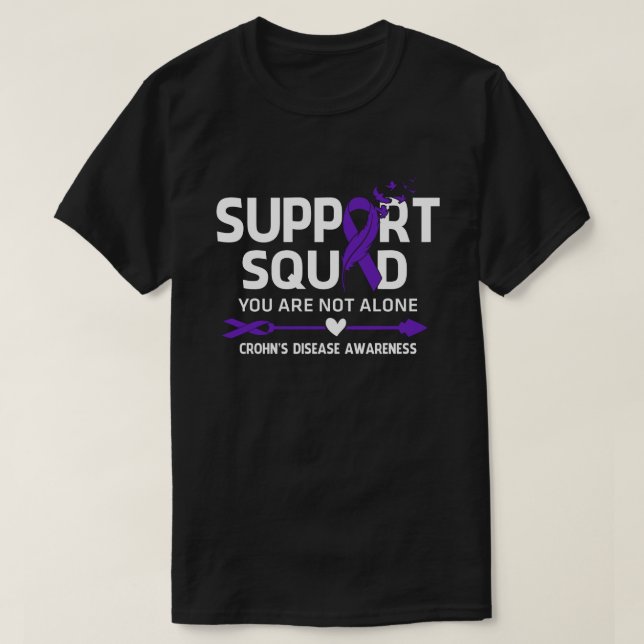 Warrior Support Squad Crohn's Disease Awareness Fe T-Shirt (Design Front)