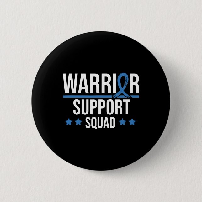 Warrior Support Squad Diabetes Awareness  Button (Front)