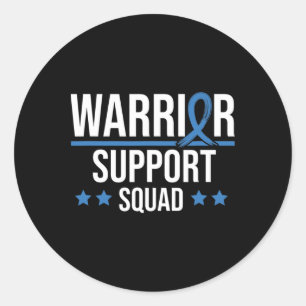 Warrior Support Squad Diabetes Awareness Classic Round Sticker