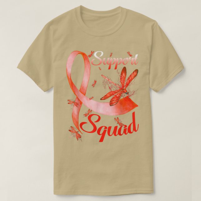 Warrior Support Squad Dragonfly ADHD Awareness  T-Shirt (Design Front)