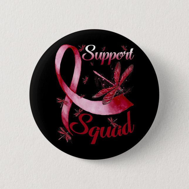 Warrior Support Squad Dragonfly Brain Aneurysm Awa Button (Front)