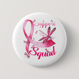 Warrior Support Squad Dragonfly Breast Cancer Awar Button