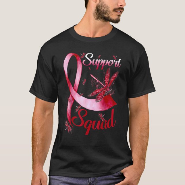 Warrior Support Squad Dragonfly Burgundy Hemochrom T-Shirt (Front)