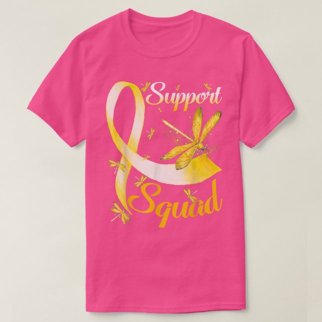 Warrior Support Squad Dragonfly Childhood Cancer A T-Shirt (Design Front)