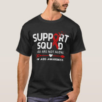 Warrior Support Squad Hiv Aids Awareness Feather T-Shirt