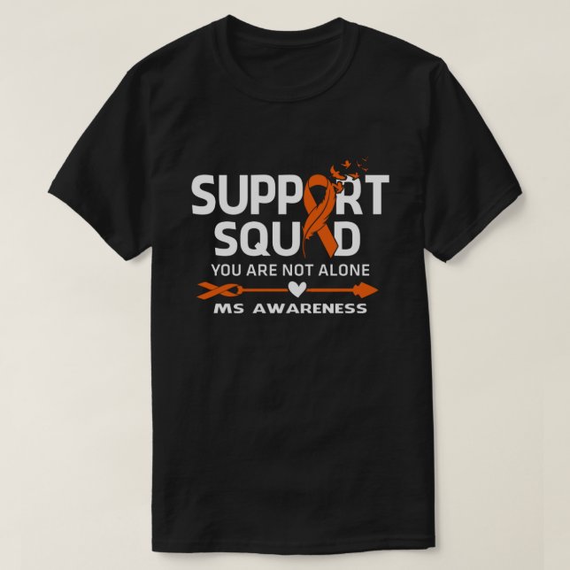 Warrior Support Squad MS Awareness Feather T-Shirt (Design Front)