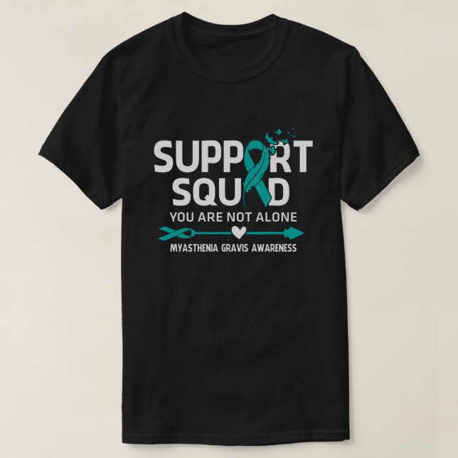 Warrior Support Squad Myasthenia Gravis Awareness  T-Shirt (Design Front)