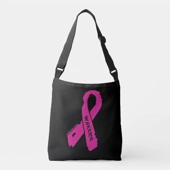 Warrior/ torn ribbon...Breast Cancer Crossbody Bag | Zazzle