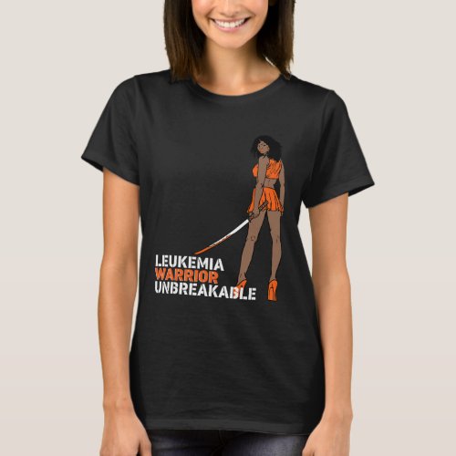 Warrior Unbreakable Blood Cancer Awareness Melanin T_Shirt