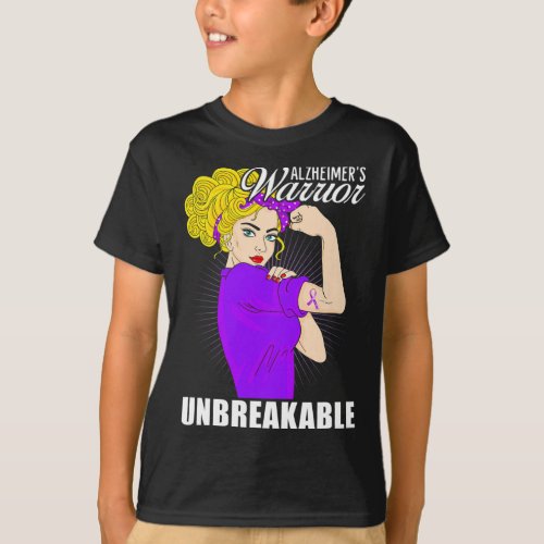 Warrior Unbreakable Heimers Awareness  T_Shirt