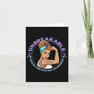 Warrior Unbreakable Suicide Prevention Awareness Card