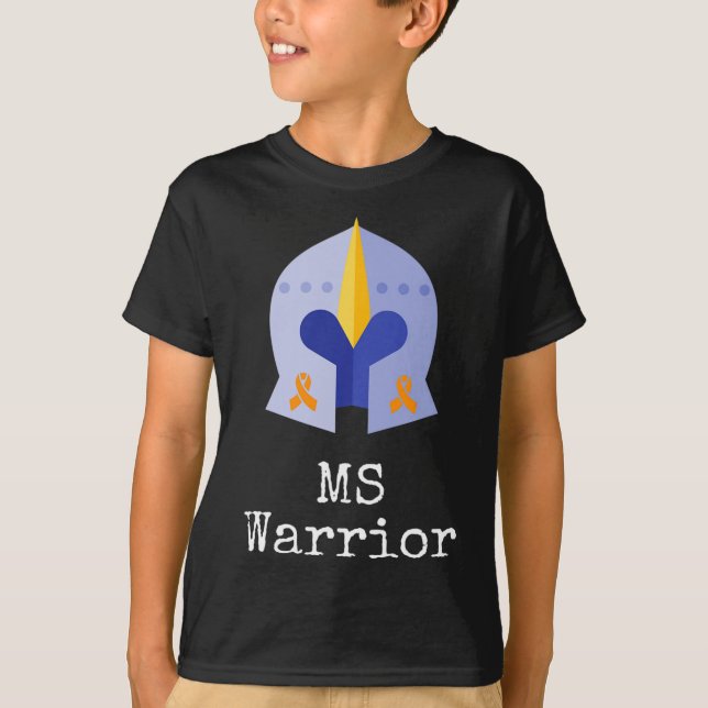 Warrior W Knight And Orange Ribbons For Ms Awarene T-Shirt (Front)