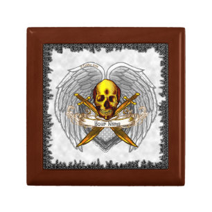 Warrior Wings Goth skull  gift box