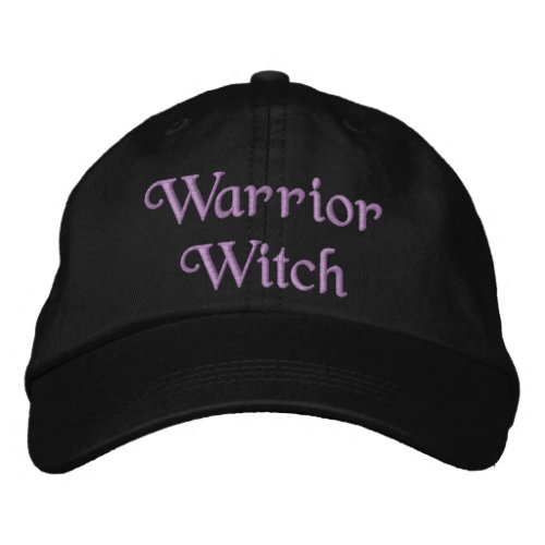 Warrior Witch Quote Purple Black Embroidered  Embroidered Baseball Cap