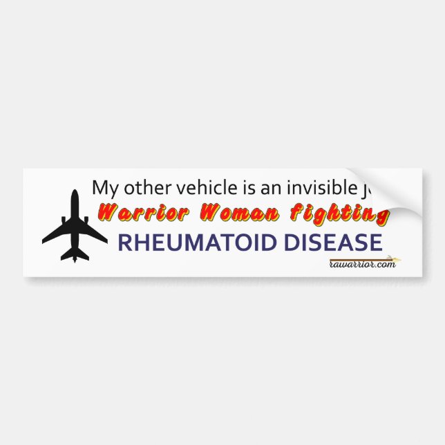 Warrior Woman fighting RA / RD Bumper Sticker (Front)