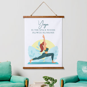 Warrior Yoga Art – Customizable Inspirational Hanging Tapestry