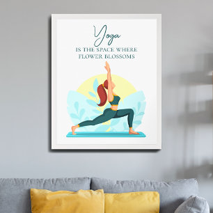 Warrior Yoga Art – Customizable Inspirational  Poster