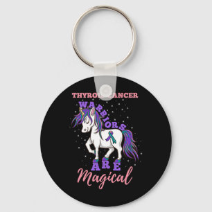 Warriors Are Magical Thyroid cancer Awareness Keychain