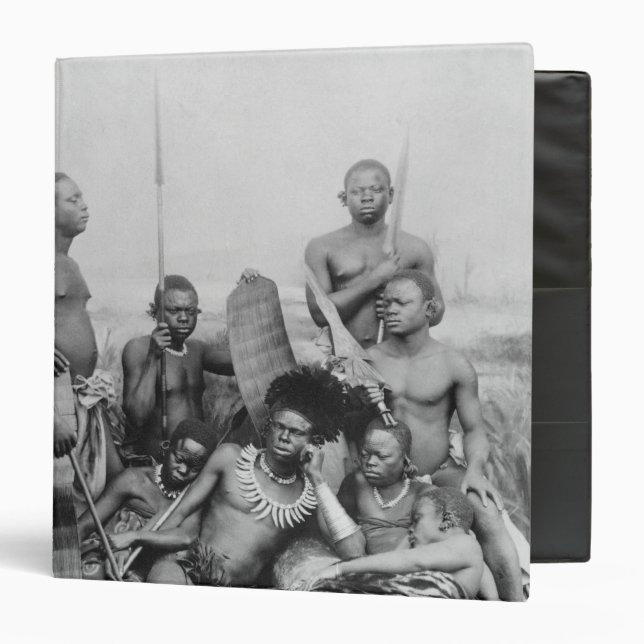 Warriors, Belgian Congo, 1894 3 Ring Binder (Front/Inside)