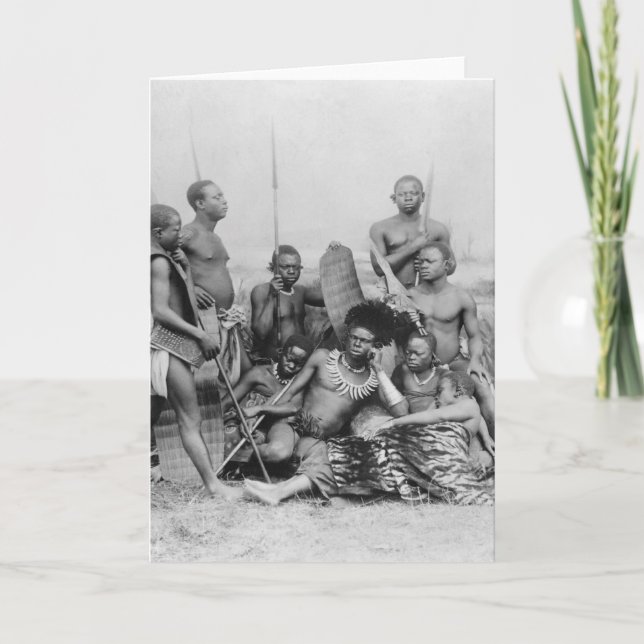 Warriors, Belgian Congo, 1894 Card (Front)