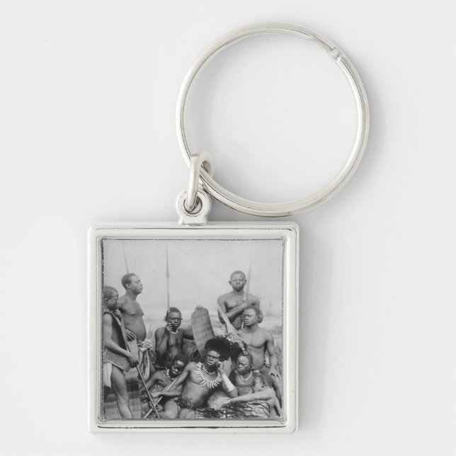 Warriors, Belgian Congo, 1894 Keychain (Front)