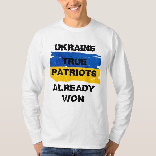 Warriors Blue and  Yellow Ukraine Flag   T_Shirt