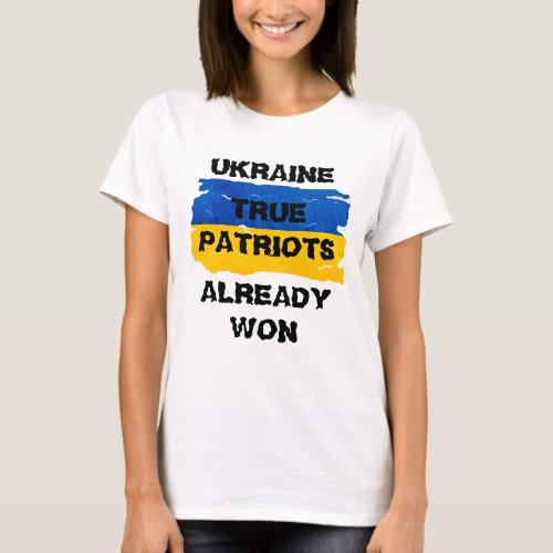 Warriors Blue and  Yellow Ukraine Flag  T_Shirt