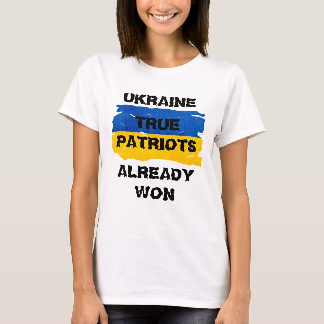 Warriors Blue and  Yellow Ukraine Flag  T-Shirt (Front)