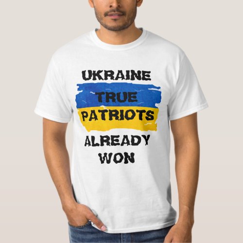 Warriors Blue and  Yellow Ukraine Flag   T_Shirt