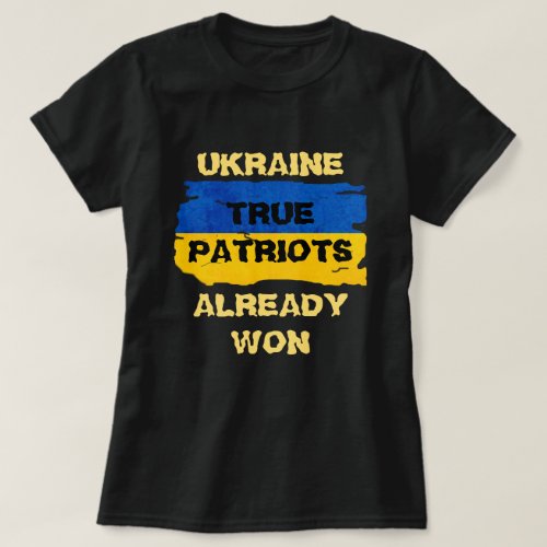 Warriors Blue and  Yellow Ukraine Flag   T_Shirt