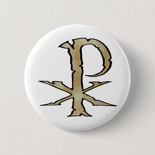 Warriors Cross Pinback Button (Front)