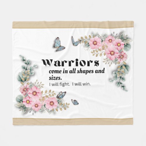 Warriors Fleece Blanket _ Cancer Awareness