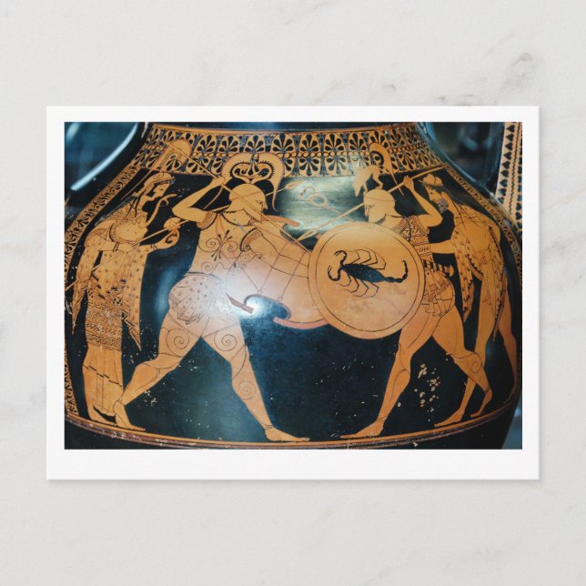 Warriors. Greek vase. Postcard (Front)