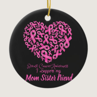 Warriors in Pink: Breast Cancer Awareness Ceramic Ornament