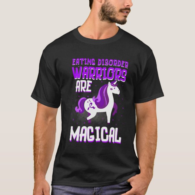 Warriors Magical Eating Disorder Awareness Unicorn T-Shirt (Front)