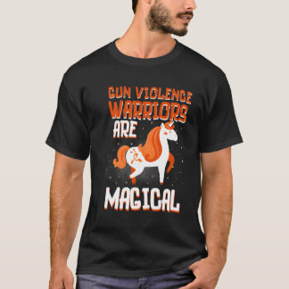 Warriors Magical Gun Violence Awareness Unicorn Ri T-Shirt