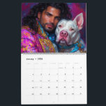 Warriors & Pitbull Dog Heroes Calendar<br><div class="desc">15 month version ... Unleash the power of loyalty and strength with our one-of-a-kind calendar, featuring awe-inspiring images of strikingly handsome warriors and their devoted pit bull companions. Each month showcases a new dynamic duo, capturing the essence of bravery and the unbreakable bond between man and his best friend. From...</div>