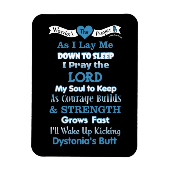 Warrior's Prayer...Dystonia Magnet (Vertical)