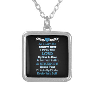Warrior's Prayer...Dystonia Silver Plated Necklace