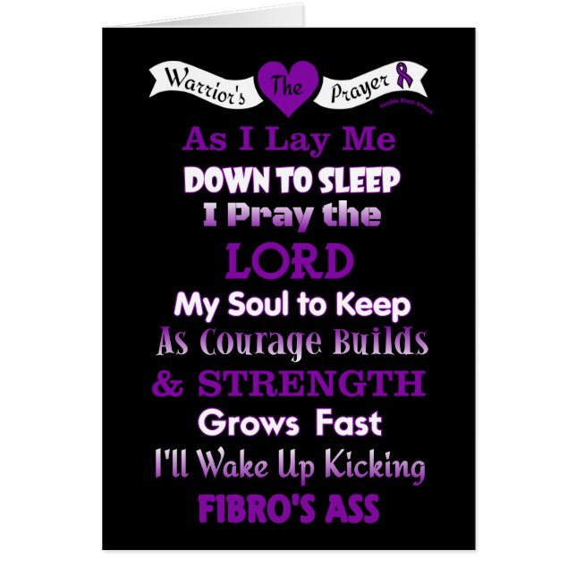 Warrior's Prayer...Fibro Cards (Front)