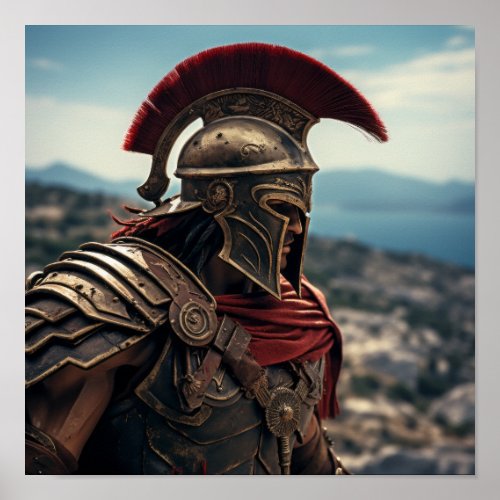 Warrior's Resolve: Spartano Ready for Battle Poste