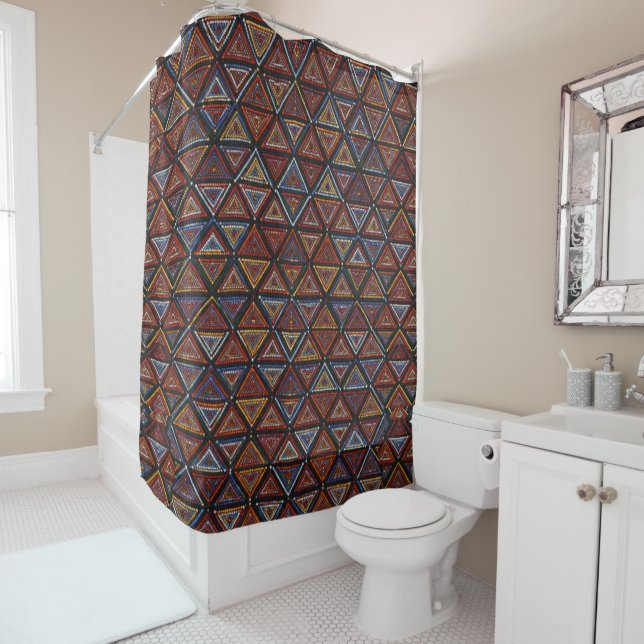 Warrior's Rhythm Shower Curtain (In Situ)